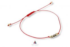 Bransoletka Szczęścia Piryt. Czerwone bransoletki Brazi druse jewelry, srebrne. Za 69.00 zł.
