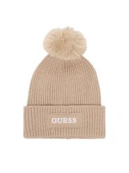 Guess Czapka AW5650 WOL01 Beżowy. Brązowe czapki zimowe Guess, z aplikacjami. Za 154.99 zł.