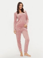 Selmark Piżama P8373 Różowy Regular Fit. Czerwone piżamy Selmark, xl, bez wzorów, z syntetyku, bez kołnierzyka, bez ramiączek. Za 169.99 zł.