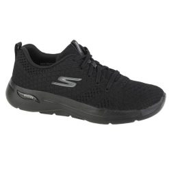 Buty do chodzenia damskie, Skechers Go Walk Arch Fit Unify. Czarne buty treningowe Skechers, bez wzorów, z materiału, przed kostkę, bez zapięcia, trekkingowe. Za 209.99 zł.