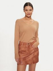 Gant Sweter 4803187 Beżowy Regular Fit. Brązowe swetry Gant, l, bez wzorów, z bawełny, bez ramiączek. Za 269.99 zł.