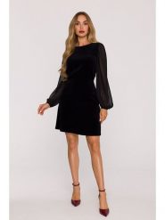 Made of emotion Sukienka w kolorze czarnym rozmiar: L. Czarne sukienki Made Of Emotion, na co dzień, l, bez wzorów, z bawełny, bez kołnierzyka, bez ramiączek, mini, proste. Za 259.99 zł.