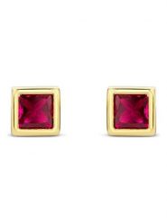 Revoni Złote kolczyki-wkrętki z rubinami rozmiar: onesize. Różowe kolczyki Revoni, z rubinem, złote. Za 382.99 zł.