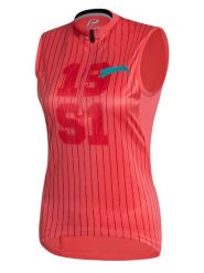 Protective Top kolarski w kolorze różowym rozmiar: 42. Różowe topy Protective, bez wzorów, z materiału, bez kołnierzyka, bez ramiączek. Za 125.85 zł.