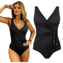 Strój kąpielowy damski jednoczęściowy kostium basen plażę Self Monaco. Czarne stroje jednoczęściowe SELF HEAT, bez wzorów, sportowe. Za 179.99 zł.