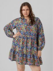 Vero Moda Curve Sukienka letnia 10291258 Kolorowy Loose Fit. Sukienki Vero Moda Curve, bez wzorów, z wiskozy, bez kołnierzyka, bez ramiączek. Za 129.99 zł.