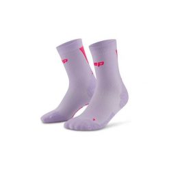 Damskie sportowe skarpety kompresyjne do połowy łydki Ultralight Core Run CEP. Czerwone skarpetki CEP, bez wzorów, z elastanu. Za 79.00 zł.