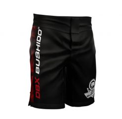 Szorty spodenki treningowe do sportów walki Leone DBX Bushido. Czarne szorty sportowe DBX BUSHIDO, bez wzorów, z materiału, na fitness i siłownię. Za 169.99 zł.