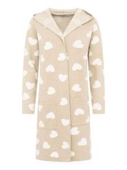 Zwillingsherz Kardigan w kolorze beżowym rozmiar: S/M. Brązowe swetry Zwillingsherz, m, bez wzorów, bez ramiączek. Za 217.53 zł.