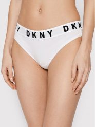 DKNY Stringi DK4529 Biały. Białe stringi DKNY, bez wzorów, z bawełny. Za 69.99 zł.