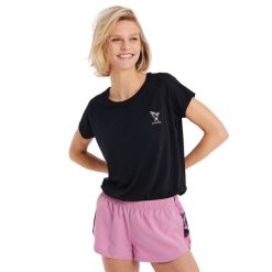 Koszulka damska Protest Prtmeru. Czarne t-shirty sportowe Protest, m, bez wzorów, ze skóry, bez ramiączek. W wyprzedaży za 129.90 zł.