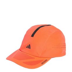 Czapka Runningxadizero Lightweight CLIMACOOL. Czerwone czapki z daszkiem adidas, bez wzorów, z materiału. Za 129.00 zł.