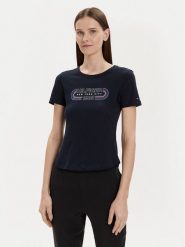 Tommy Hilfiger T-Shirt Archive Track WW0WW41203 Granatowy Slim Fit. Niebieskie t-shirty Tommy Hilfiger, xl, bez wzorów, z bawełny, bez kołnierzyka, bez ramiączek. Za 129.99 zł.
