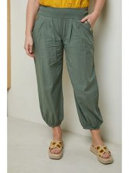 Curvy Lady Spodnie w kolorze khaki rozmiar: 48/50. Brązowe spodnie materiałowe Curvy Lady, bez wzorów, z materiału, klasyczne, z standardowym stanem. Za 83.81 zł.