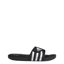 Klapki basenowe dla dorosłych Adissage. Białe klapki adidas, bez wzorów, sportowe, bez obcasa, bez zapięcia. Za 139.00 zł.