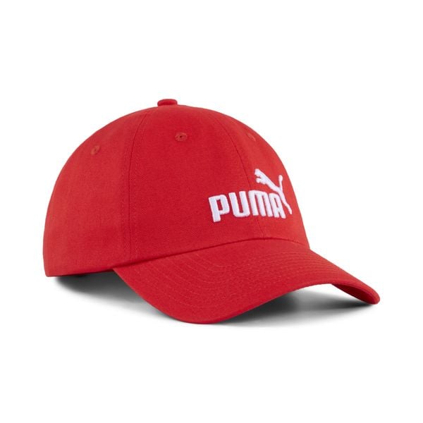 Czapka z daszkiem z logo No. 1 ESS PUMA. Czerwone czapki z daszkiem Puma, bez wzorów, sportowe. Za 69.00 zł.
