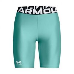 Spodenki treningowe damskie Under Armour 1383627482. Niebieskie szorty sportowe Under Armour, bez wzorów, z dresówki. Za 228.00 zł.