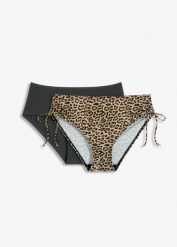 Figi bikini (2 pary). Czarne bikini bonprix, bez wzorów, eleganckie. Za 117.99 zł.