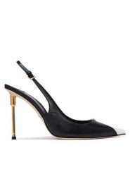 Elisabetta Franchi Szpilki SA-15L-66E2-V600 Czarny. Czarne szpilki Elisabetta Franchi, bez wzorów, ze skóry, bez obcasa, na szpilce, bez zapięcia. Za 2,569.00 zł.