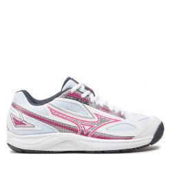 Buty do tenisa Mizuno. Białe buty treningowe Mizuno, bez wzorów, bez zapięcia, tenisowe. Za 219.99 zł.