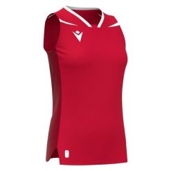 Damski tank top Macron Lily. Białe topy Macron, bez wzorów, sportowe, bez kołnierzyka, bez ramiączek. Za 246.50 zł.