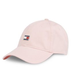 Czapka z daszkiem Tommy Jeans. Czerwone czapki z daszkiem Tommy Jeans, bez wzorów, z jeansu. Za 109.99 zł.
