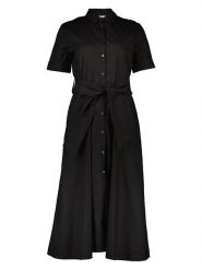 Woolrich Sukienka w kolorze czarnym rozmiar: XL. Czarne sukienki Woolrich, na co dzień, xl, bez wzorów, z bawełny, bez kołnierzyka, bez ramiączek, maxi, proste. Za 360.27 zł.