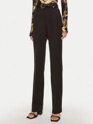 Versace Jeans Couture Spodnie materiałowe 77HAA117 Czarny Straight Fit. Czarne spodnie materiałowe Versace Jeans Couture, bez wzorów, z jeansu. Za 779.99 zł.