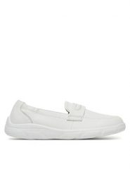 Caprice Półbuty 9-24400-44 Biały. Białe półbuty wsuwane Caprice, bez wzorów, ze skóry, bez obcasa, na płaskiej podeszwie. Za 237.99 zł.
