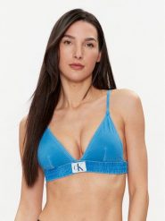 Calvin Klein Swimwear Góra od bikini KW0KW01974 Niebieski. Niebieskie bikini Calvin Klein Swimwear, bez wzorów, z syntetyku. Za 169.99 zł.