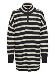 ONLY Sweter w kolorze czarno-kremowym rozmiar: XS. Czarne swetry ONLY, xs, bez wzorów, bez ramiączek. Za 79.21 zł.