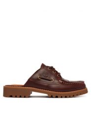 Timberland Klapki Noreen Mule TB0A4198EIW1 Bordowy. Czerwone klapki Timberland, bez wzorów, ze skóry, bez obcasa, bez zapięcia. Za 769.99 zł.