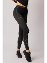 Spaio Legginsy termiczne "Rapid" w kolorze czarno-szarym rozmiar: M. Czarne legginsy Spaio, bez wzorów, z materiału, sportowe. Za 87.19 zł.