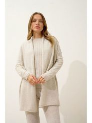 Just Cashmere Kaszmirowy kardigan "Maddie" w kolorze kremowym rozmiar: L. Brązowe swetry Just Cashmere, l, bez wzorów, z kaszmiru, bez ramiączek. Za 339.80 zł.