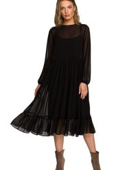 Stylove Sukienka w kolorze czarnym rozmiar: L. Czarne sukienki Stylove, l, bez wzorów, bez kołnierzyka, bez ramiączek, maxi. Za 264.15 zł.