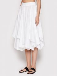 Peserico Spódnica midi P05428L1 Biały Regular Fit. Białe spódnice Peserico, l, bez wzorów, z bawełny, midi. Za 3,009.00 zł.