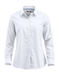 Clique Garland Koszula Oxford damska z długim rękawem 100% bawełna biała. Białe koszule CLIQUE, xl, bez wzorów, z bawełny, bez kołnierzyka, bez ramiączek. Za 229.58 zł.
