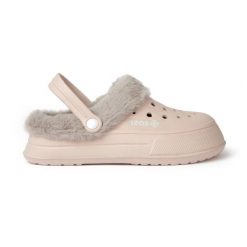 Ciepłe domowe kapcie CONCORD z ciepłym futerkiem i wkładką z pianki EVA. Czerwone kapcie IZAS, bez wzorów. Za 139.09 zł.