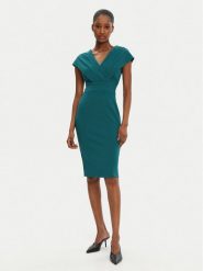 Rinascimento Sukienka koktajlowa CFC0122760003 Zielony Regular Fit. Zielone sukienki Rinascimento, xs, bez wzorów, z syntetyku, wizytowe, bez kołnierzyka, bez ramiączek. Za 309.99 zł.