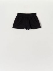 Szorty dresowe - czarny. Czarne szorty sportowe Sinsay, bez wzorów, z bawełny. Za 15.99 zł.