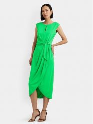 Lauren Ralph Lauren Sukienka koktajlowa 250925939001 Zielony Regular Fit. Zielone sukienki Lauren Ralph Lauren, bez wzorów, z syntetyku, wizytowe, bez kołnierzyka, bez ramiączek. Za 649.99 zł.