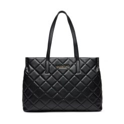 Torebka Valentino. Czarne shopper bag Valentino, bez wzorów, bez dodatków. Za 499.99 zł.