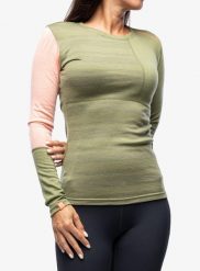 Bluza termiczna damska Ortovox 185 Rock N Wool Long Sleeve. Zielone bluzy ORTOVOX, na zimę, xs, bez wzorów, z materiału, rockowe, bez ramiączek, bez kaptura. Za 428.99 zł.