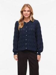 Vila Kardigan "Vilowen" w kolorze granatowym rozmiar: XL. Niebieskie swetry Vila, xl, bez wzorów, z bawełny, bez ramiączek. Za 88.02 zł.