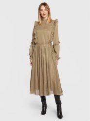 Bruuns Bazaar Sukienka codzienna Fia BBW3206 Brązowy Regular Fit. Brązowe sukienki Bruuns Bazaar, na co dzień, bez wzorów, z syntetyku, bez kołnierzyka, bez ramiączek, proste. Za 379.99 zł.