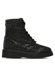MICHAEL Michael Kors Botki Aniya Lug Bootie 40F3AYFEED Czarny. Czarne botki MICHAEL Michael Kors, bez wzorów, z tworzywa sztucznego, bez obcasa, na płaskiej podeszwie, bez zapięcia. Za 639.99 zł.