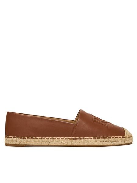 LAUREN RALPH LAUREN Espadryle Cameryn 802P04415003 Brązowy. Brązowe espadryle Lauren Ralph Lauren, bez wzorów, ze skóry, bez obcasa. Za 476.99 zł.