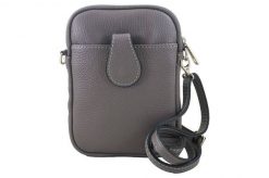 Listonoszka etui skórzane BARBERINI'S 887-3 szare. Szare shopper bag Barberinis, bez wzorów, ze skóry, na ramię, małe, bez dodatków. Za 119.99 zł.