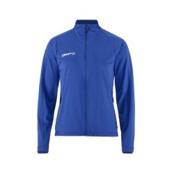 Damska wodoodporna kurtka zapinana na zamek Craft Evolve 2.0. Niebieskie kurtki Craft, l, z aplikacjami, z materiału, eleganckie, bez kaptura. Za 278.35 zł.