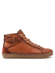 Pikolinos Botki 901-7312 Brązowy. Brązowe botki Pikolinos, bez wzorów, ze skóry, bez obcasa, na płaskiej podeszwie, bez zapięcia. Za 589.99 zł.
